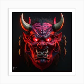 Japanese Demon Mask 1 Art Print