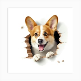 Pembrokeshire Corgi Art Print