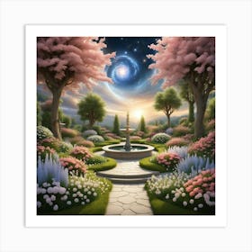 Garden At Night Art Print