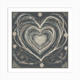 Heart Of Gold, A Heart Made Of Interconnected Hands Representing Global Compassion And Unity 244739371 (1) Art Print