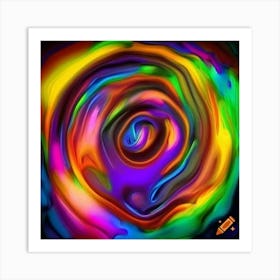 Rainbow Swirl Art Print