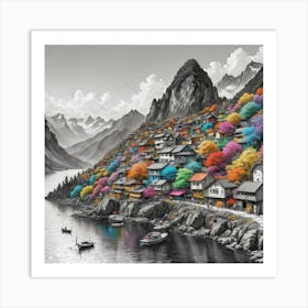 Asian Village Art Print