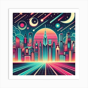 80'S Cityscape Art Print