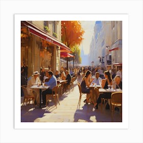 Paris Cafes Art Print