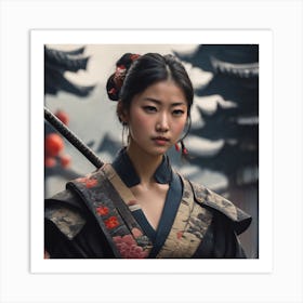 Samurai Girl Art Print