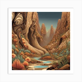 Canyon Landscape 1 Art Print