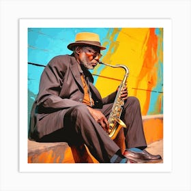 Saxophone Player 6 Art Print