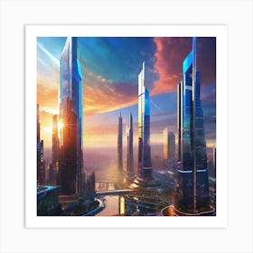 Futuristic Cityscape 82 Art Print