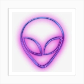Alien Love Purple Art Print