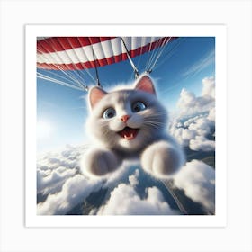 Cat In The Sky 2 Art Print