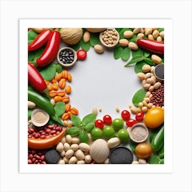 Frame Created From Legumes On Edges And Nothing In Middle Miki Asai Macro Photography Close Up Hy (6) Art Print