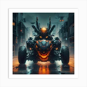 Pumpkin Car (Cyberpunk37) Art Print