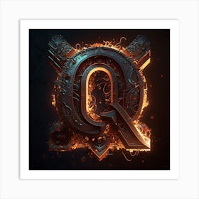 Letter Q 1 Art Print