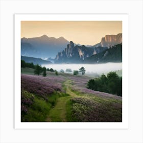 Firefly Misty Landscapes Enveloped In Ethereal Calm 47153 Art Print