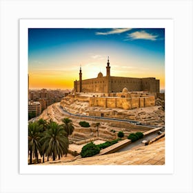 Sunset In Cairo Art Print