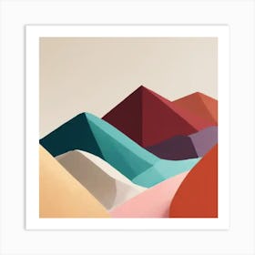 Abstract Mountains Art Print