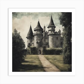 Castle In The Woods 4 Art Print