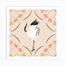 Asian Crane Art Print