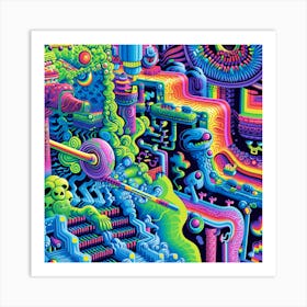 Psychedelic Art, Psychedelic Art, Psychedelic Art, Psychedelic Art Art Print