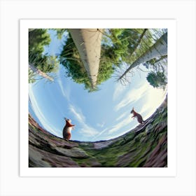 Morning In A Pine Tree Forest (I) Art Print