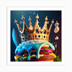 Hamburger Royal And Vegetable 1 Art Print