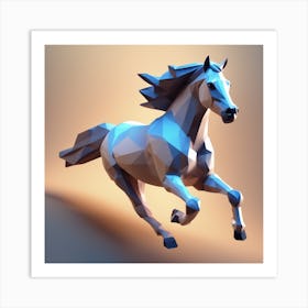 Low Poly Horse 2 Art Print