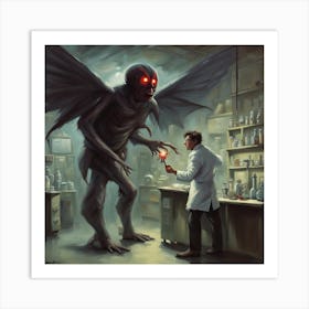 Monster In The Lab Art Print