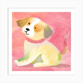 Dog Watercolor Painting Art Print