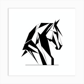 Geometric Horse Head Art Print