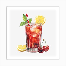 Cherry Iced Tea 1 Art Print