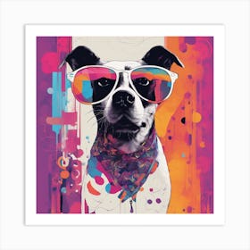 Dog, New Poster For Ray Ban Speed, In The Style Of Psychedelic Figuration, Eiko Ojala, Ian Davenport (2) Art Print