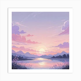 Summer Sea Sunset Art (2) Art Print