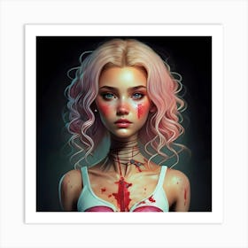 Butchered Barbie 10 Art Print