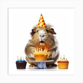 Birthday Guinea Pig Art Print