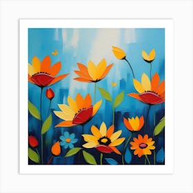 Flowers In The Sky Art Print