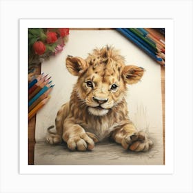 Lion Cub 2 Art Print