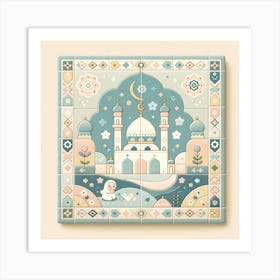 Baby And Mosque Art Print