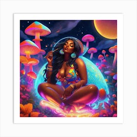 Psychedelic Woman Art Print