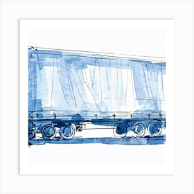 Blue Truck Art Print