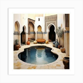 Moroccan Pool Art Print