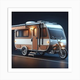 Tricycle caravan Art Print