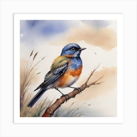 Bird On A Branch Art Print