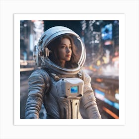 Space Girl 1 Art Print