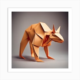 Origami Kangaroo Art Print