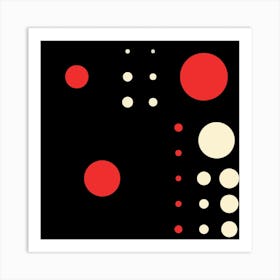 Yayay Dots Red Square Art Print