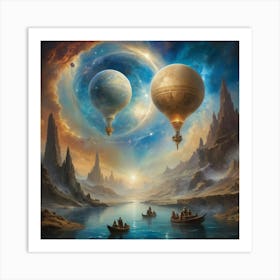 Air Balloons In The Sky art print paintings Art Print