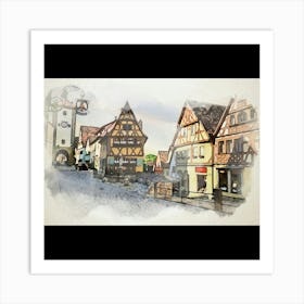 Town In Germany Art Print