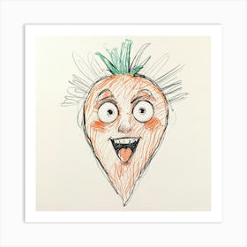 Carrot Face 2 Art Print