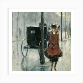 Woman On The Street Art Print