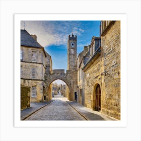 Stone Street In Edinburgh Art Print